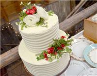 cake, white, flowers