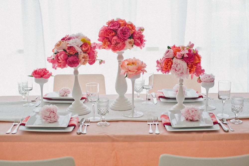 Decor Details, Flowers, theme, table settings, pink, white