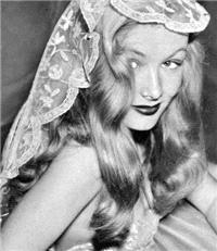 Miscellaneous. Veronica Lake looking out of this world in a mantilla veil