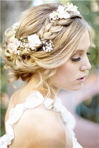 Hair & Beauty. hair, updo, upstyle, flowers, braid, plait