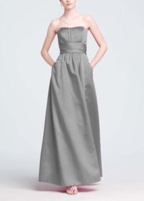 Dresses with Drama, bridesmaid, dress, strapless, grey