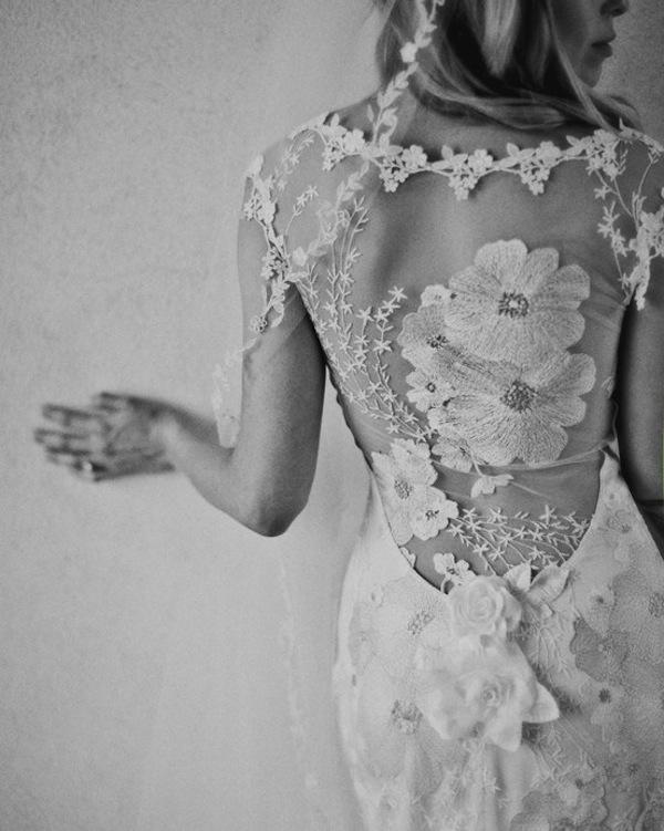 Dresses with Drama, Claire Pettibone, dress, lace, backless