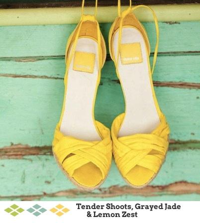 Shoes, wedding shoes, sandals, yellow
