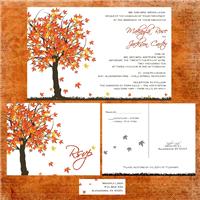 Decor & Event Styling. _Fall in love_ - cute Autumn-themed wedding invites.