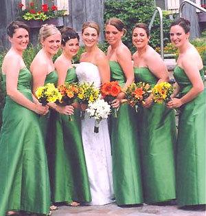 Hairstyles, Green dresses
