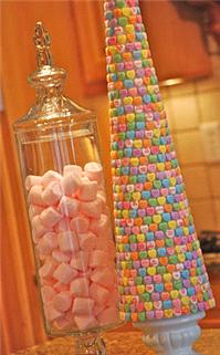 Miscellaneous. Learn how to DIY this cute candy tree here: http://www.amandajanebrown.com/2012/01/co