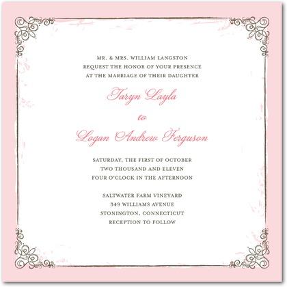 Pale pink invitations