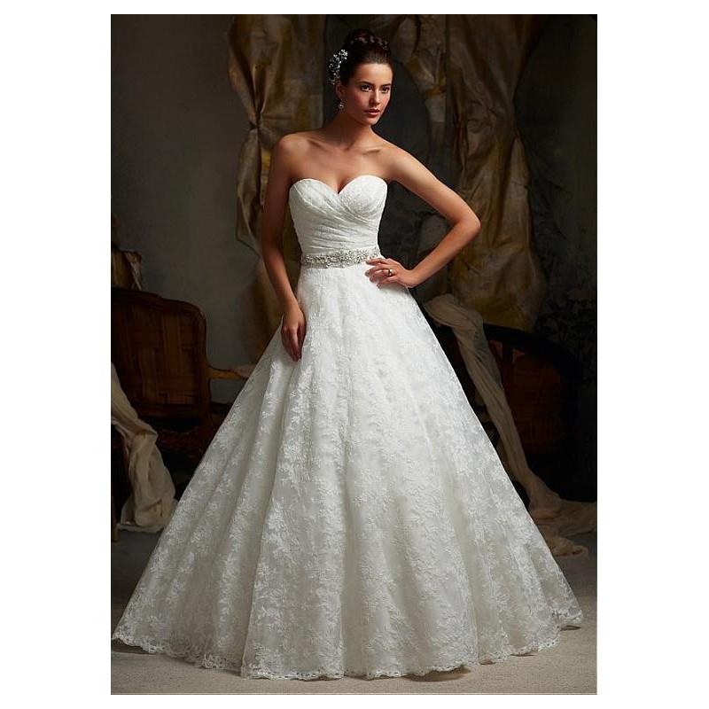 wedding, https://www.overpinks.com/en/a-line-dresses/288-brilliant-lacesatinorganza-a-line-sweethear