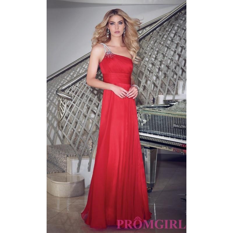 My Stuff, Full Length Chiffon One Shoulder Gown - Brand Prom Dresses|Beaded Evening Dresses|Unique D