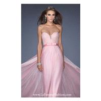 Strapless Chiffon Gown by La Femme 20046 - Bonny Evening Dresses Online