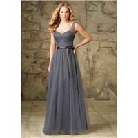 Like Princess V-Neck Tulle Gray Bridesmaid Gown 2017 - dressosity.com