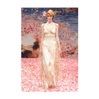 Claire Pettibone - Fall 2013 - Gold A-Line Wedding Dress with Floral Embroidery - Stunning Cheap Wed