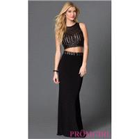 Blondie Nites Black Two Piece Sequin Prom Dress - Discount Evening Dresses |Shop Designers Prom Dres