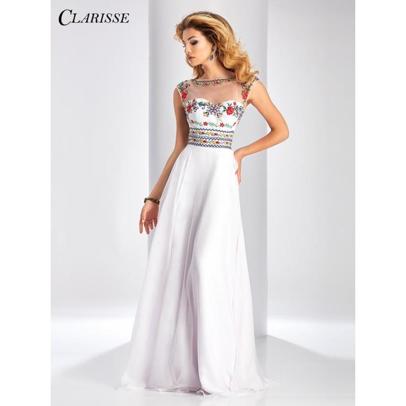 wedding, Clarisse 3050 Red/Multi,White/Multi Dress - The Unique Prom Store