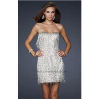 Silver La Femme 17529 - Short Sequin Dress - Customize Your Prom Dress
