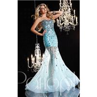 Aqua Panoply 14620 - Crystals Sequin Sheer Dress - Customize Your Prom Dress