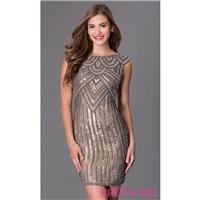Short Sequin Cap Sleeve Dress by Shail K. - Discount Evening Dresses |Shop Designers Prom Dresses|Ev