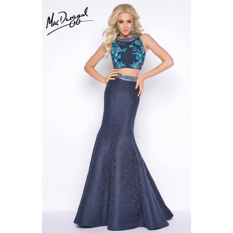 My Stuff, Fuchsia Cassandra Stone 40628A - 2-piece Mermaid Sleeveless Long Dress - Customize Your Pr