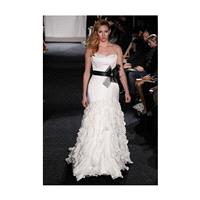 Simone Carvalli - Fall 2012 - Colette Strapless Satin and Ruffle Organza Mermaid Wedding Dress - Stu