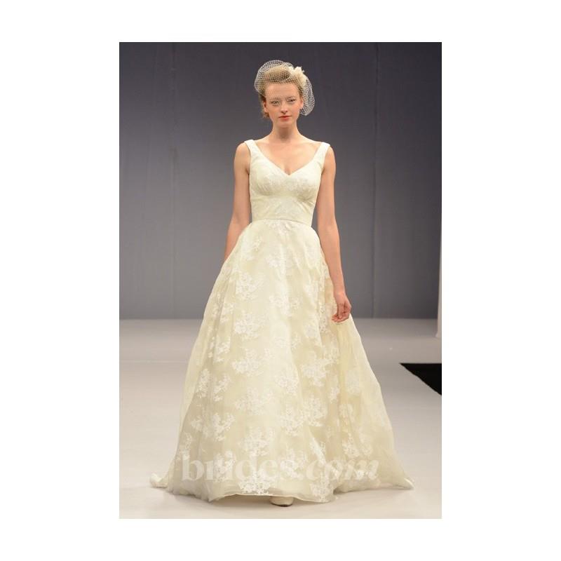 My Stuff, Anne Barge - Fall 2013 - Madeleine Silk Organza and Printed Lace A-Line Wedding Dress - St