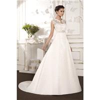 Style B8005 by Villais Collection from Karelina Sposa - Strapless Chapel Length Sleeveless Lace Floo