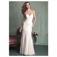 Delicate All-over Lace Sheath Sweetheart Neckline Natural Waistline Wedding Dress - overpinks.com