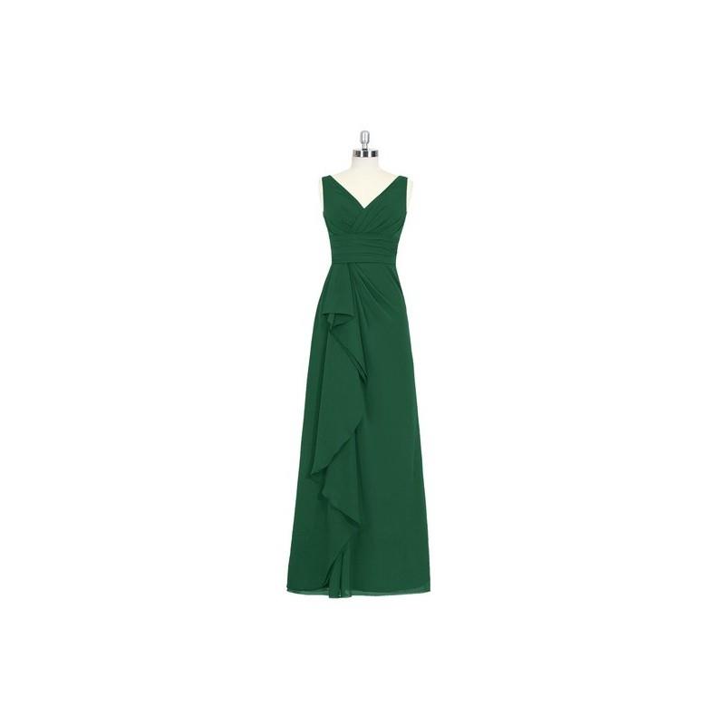 My Stuff, Dark_green Azazie Julianna - V Neck Floor Length V Back Chiffon Dress - Cheap Gorgeous Bri