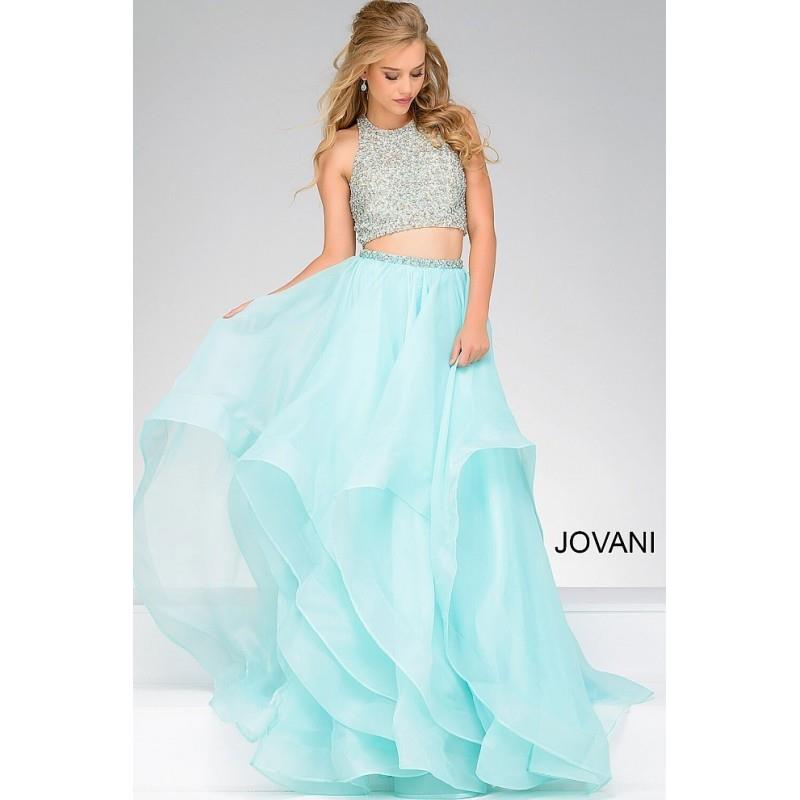 My Stuff, Jovani 33220 Prom Dress - Halter Long 2 PC, Ball Gown, Crop Top Prom Jovani Dress - 2017 N