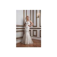 Justin Alexander 8785 - Ivory Fall 2015 Fit and Flare High-Neck Justin Alexander Full Length - Nonmi