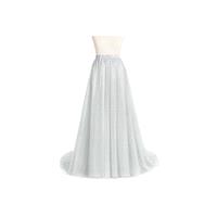 Silver Azazie Margot - Floor Length Tulle And Charmeuse Dress - Charming Bridesmaids Store