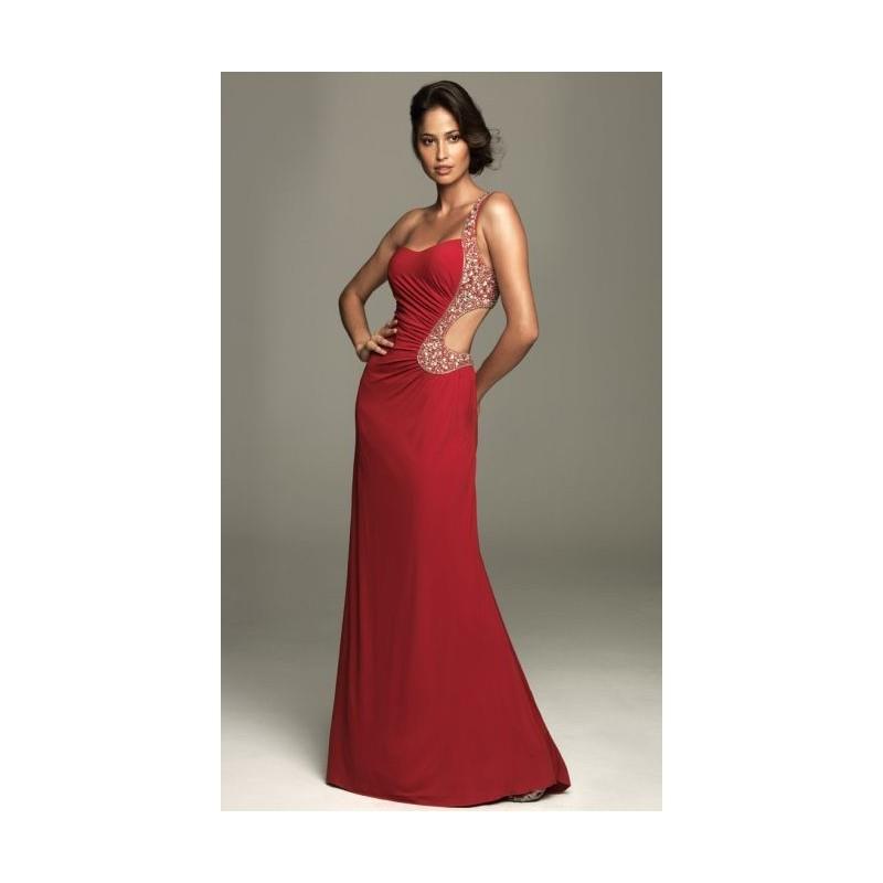 My Stuff, One Shoulder Cut-Out Stretch Jersey Prom Dress Evenings by Allure A432 - Brand Prom Dresse