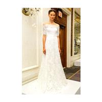 Marchesa - Spring 2017 - Corded Lace A-Line Gown with Elbow Length Sleeves - Stunning Cheap Wedding