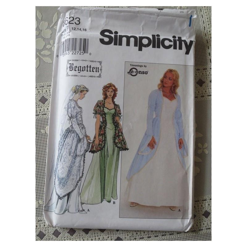 My Stuff, Renaissance-Style Wedding or Evening Gown - Sizes 12, 14 & 16 - Simplicity 8623 - Women's