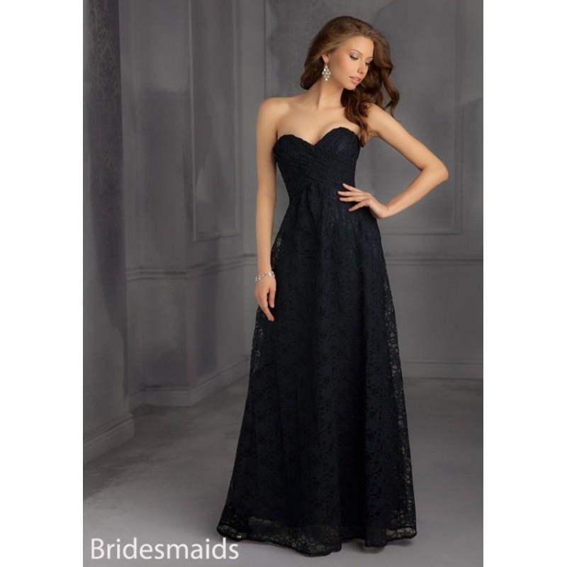 My Stuff, Mori Lee Bridesmaids 702 Long Strapless A-Line Lace Bridesmaid Dress - Crazy Sale Bridal D