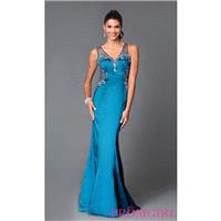 Long Satin V-Neck Prom Dress MF-E1933 - Discount Evening Dresses |Shop Designers Prom Dresses|Events