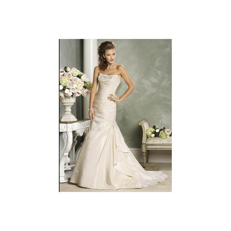 My Stuff, Refined Mermaid Beads Working Strapless Satin Chapel Train Bridal Gown In Canada Wedding D