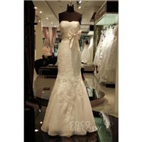 Noble Trumpet-Mermaid Sweetheart Floor Length Organza Ivory Sleeveless Zipper Wedding Dress with App