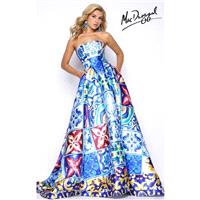 Island Blue Mac Duggal 30378M - Ball Gowns Long Pockets Dress - Customize Your Prom Dress