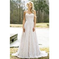 Style 6458 by Lillian West - A-line Floor length Lace Chapel Length Sleeveless Sweetheart Dress - 20