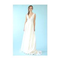 Lela Rose - Fall 2015 - Versailles Sleeveless V-neck A-Line Silk Wedding Dress with Embroidered Bodi
