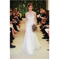Style Jemma by Carolina Herrera - Sleeveless Lace Floor length Illusion Dress - 2017 Unique Wedding
