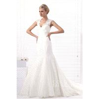 Modern Trumpet-Mermaid California Chapel Train Lace Wedding Dress Alb12293/CA - Top Designer Wedding