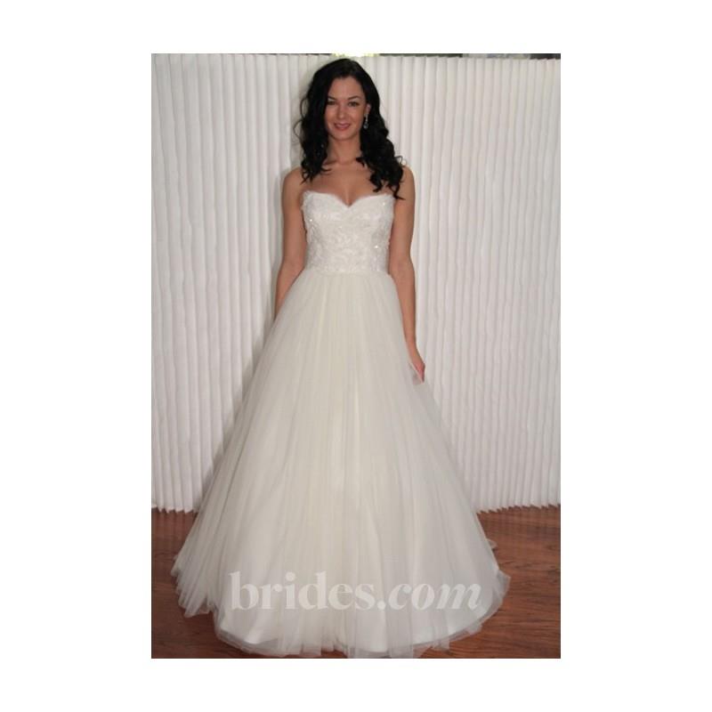 My Stuff, Modern Trousseau - Fall 2013 - Ginny Strapless Ball Wedding Dress with Embellished Sweethe