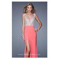 Embellished Slit Gown by La Femme 21120 - Bonny Evening Dresses Online