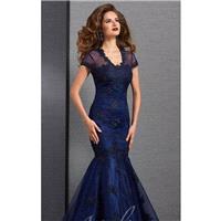 Indigo Beaded Mermaid Gown by Atelier Clarisse - Color Your Classy Wardrobe