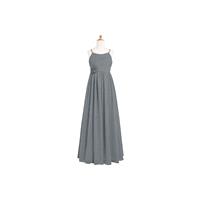 Steel_grey Azazie Astrid JBD - Scoop Chiffon Floor Length Back Zip Dress - Cheap Gorgeous Bridesmaid