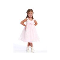 Pink Flower Girl Dress - Matte Satin Bodice Rose Bud Style: D680 - Charming Wedding Party Dresses|Un
