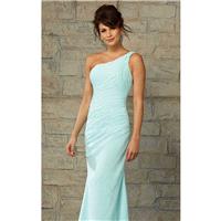 Pleated Asymmetrical Gown by Angelina Faccenda Bridesmaids - Color Your Classy Wardrobe