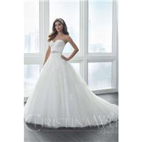 Eternity Bride Style 15628 by Christina Wu - Ivory  White Lace  Tulle Belt Floor Sweetheart  Straple
