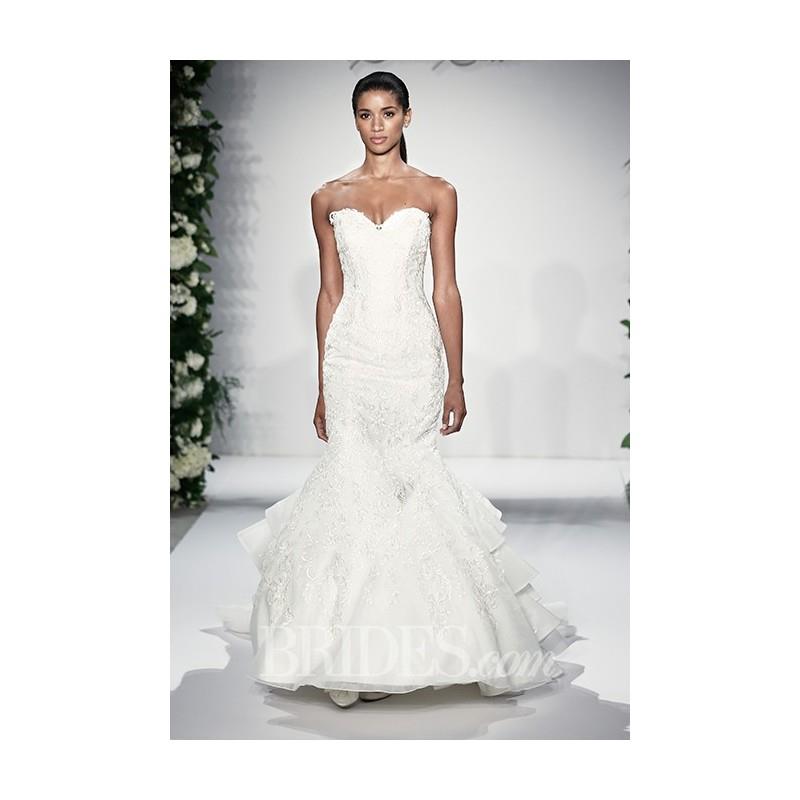 My Stuff, Dennis Basso - Fall 2015 - Style 14047 Strapless Embroidered Organza Mermaid Gown with a T